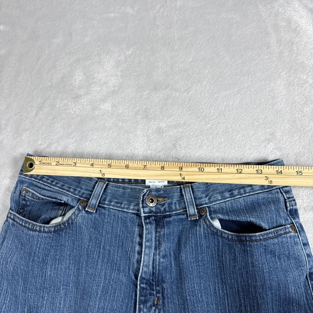 Vintage LL Bean Med Wash Straight Leg Jeans Women's Size 10 Reg (28X29) 90s/Y2K - Picture 7 of 11